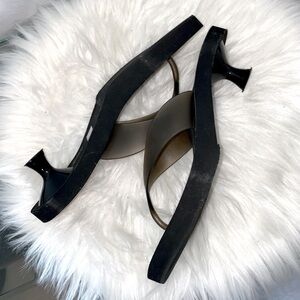 Steve Madden black Flip Flop Sandal with Kitten Heel